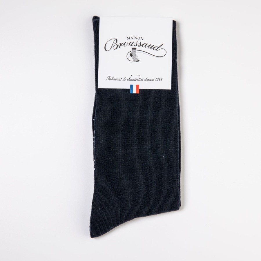 Online Chaussettes Unies Marine Homme