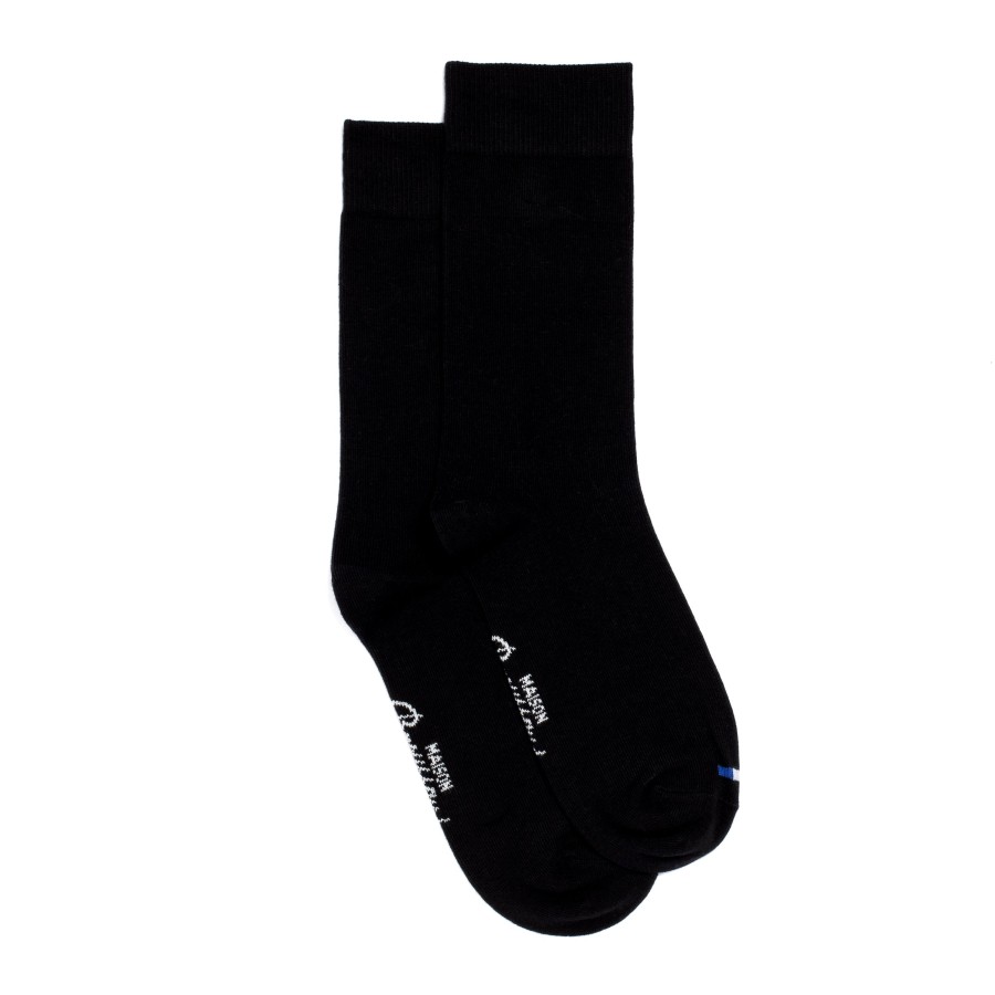 Wholesale Chaussettes Unies Noires Homme